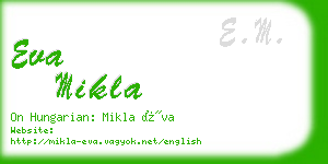 eva mikla business card